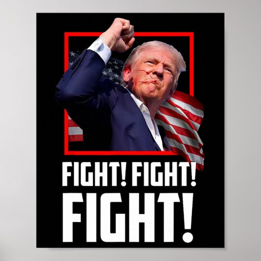 Trump Fighting Fighters Supporters Amerikanen Poster (Voorkant)