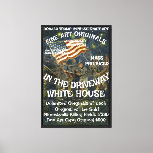 Trump Fijne Kunst Huis Verf Oprit Originelen Feit Canvas Afdruk