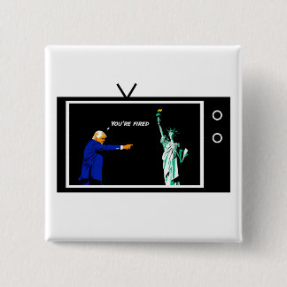 Trump Fires Lady Liberty Pin Vierkante Button 5,1 Cm
