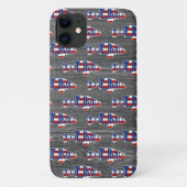 TRUMP Fish Vlaggen op hout Case-Mate iPhone Case (Achterkant)