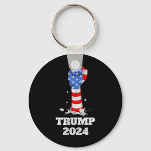 Trump Fist 2024 Stand met Trump 2024 Sleutelhanger