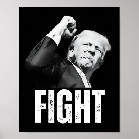 Trump Fist Pump Donald Trump Schieten Poster (Voorkant)