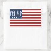 TRUMP FLAG GEAR, MAAK AMERIKA WEER GROOT. RECHTHOEKIGE STICKER (Tas)
