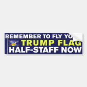 Trump Flag Half-Staff Trump Lost Anti-Trump Bumpersticker (Voorkant)