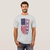 Trump Flag T-shirt" – Patriottische supporter T-shirt (Voorkant volledig)