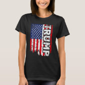 Trump Flag USA American Patriotic Shirt for Women (Voorkant)