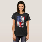 Trump Flag USA American Patriotic Shirt for Women (Voorkant volledig)