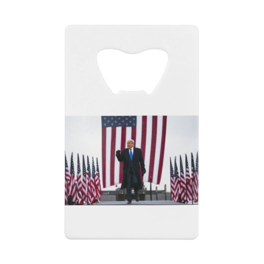 Trump-Flags Creditkaart Flessenopener (Voorkant)