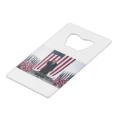 Trump-Flags Creditkaart Flessenopener (Achterkant Gekanteld)