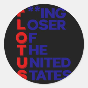 Trump Flotus verliest politiek sarcasme van Vereni Ronde Sticker