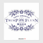 Trump Flynn 2024 Sticker (Vel)