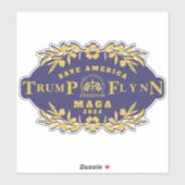 Trump Flynn 2024 Sticker (Vel)