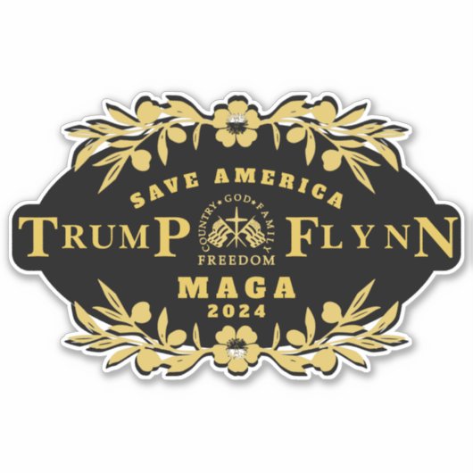 Trump Flynn 2024 Sticker (Voorkant)