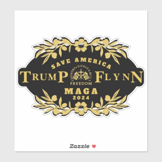 Trump Flynn 2024 Sticker (Vel)