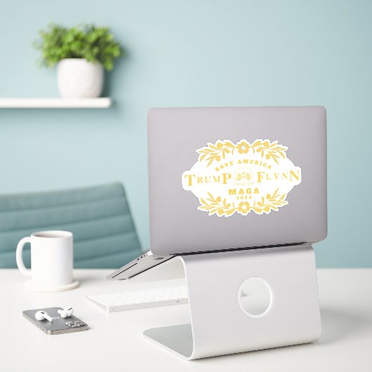 Trump Flynn 2024 Sticker (Laptop op bureau)