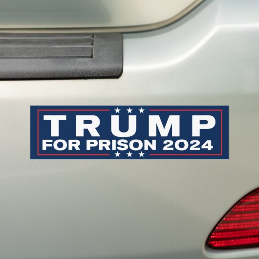Trump for penrison 2024 sluit hem op anti-Trump Bumpersticker (Op auto)