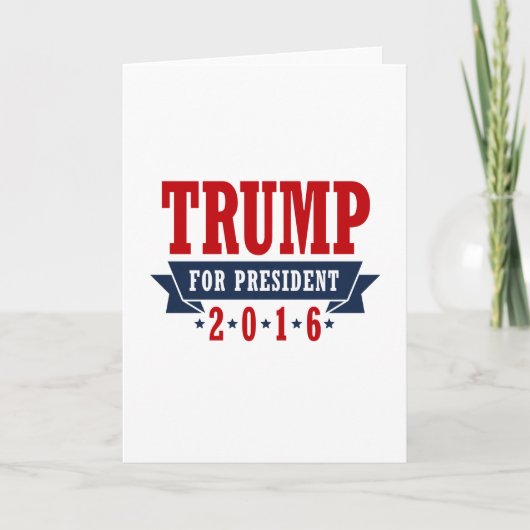 Trump for President 2016 Certified Ribbon Kaart (Voorkant)