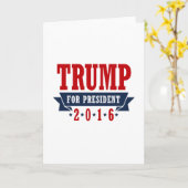 Trump for President 2016 Certified Ribbon Kaart (Gele Bloem)
