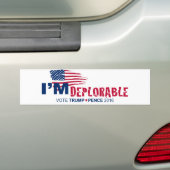 Trump for President 2016 - Deplorabele me Bumpersticker (Op auto)