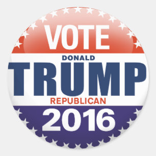 Trump for President 2016  Retro Button Ronde Sticker