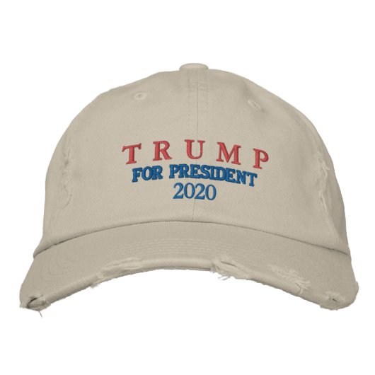 TRUMP FOR PRESIDENT 2020 DISTRESSED CHINO PET (Voorkant)