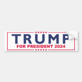 Trump for President 2024 Bumpersticker (Voorkant)
