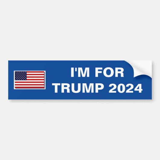 TRUMP FOR PRESIDENT 2024 BUMPERSTICKER (Voorkant)