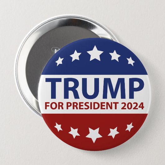 Trump for President 2024 Ronde Button 4,0 Cm (Voorkant /achterkant)