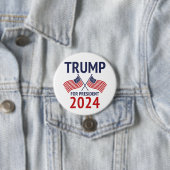 Trump for President 2024 Ronde Button 7,6 Cm (In situ)