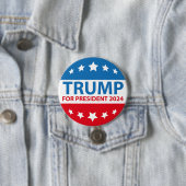 Trump for President 2024 Ronde Button 7,6 Cm (In situ)