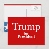 Trump for President Briefkaart (Voorkant / Achterkant)