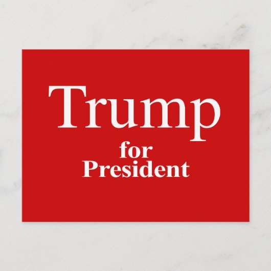 Trump for President Briefkaart (Voorkant)