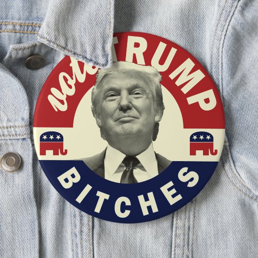 Trump for President Button - Funny Trump Button (In situ)