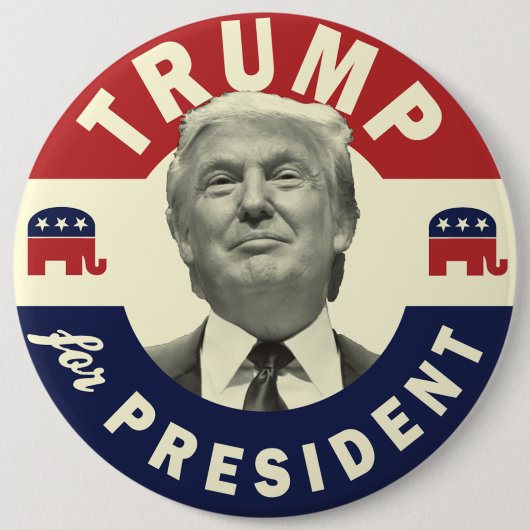 Trump for President Button - Trump 2016 Button (Voorkant)