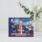 Trump for President Eagle & Dove Briefkaart (Staand voorkant)
