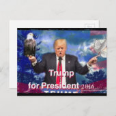Trump for President Eagle & Dove Briefkaart (Voorkant / Achterkant)