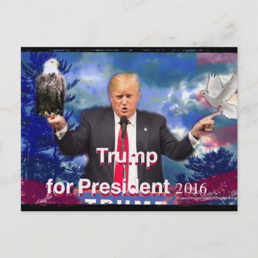 Trump for President Eagle & Dove Briefkaart (Voorkant)