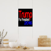 Trump for President Red White and Blue Poster (Keuken)