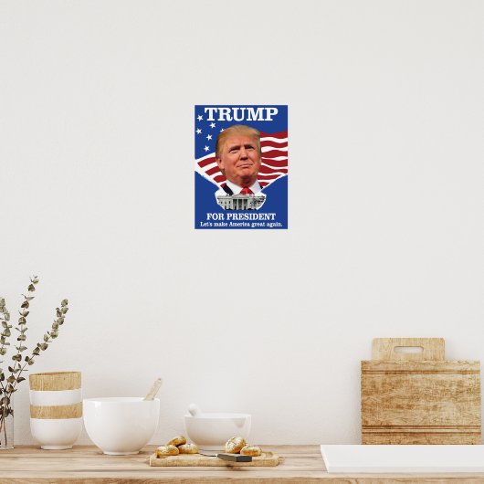 Trump for President Ronald Reagan Poster (Keuken)