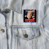Trump for President Vierkante Button 5,1 Cm (In situ)