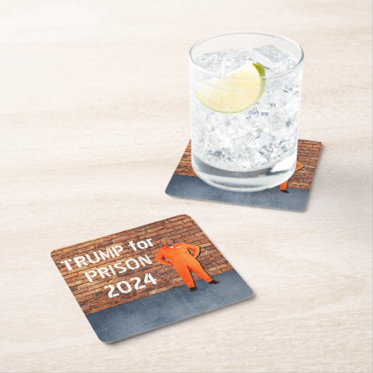 Trump for Prison 2024 Kartonnen Onderzetters (Insitu)