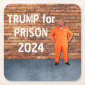 Trump for Prison 2024 Kartonnen Onderzetters (Voorkant)