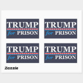 TRUMP FOR PRISON Anti Trump Rechthoekige Sticker (Vel)