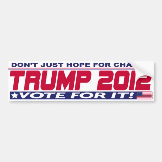 Trump for Real Change 2012 Bumpersticker (Voorkant)