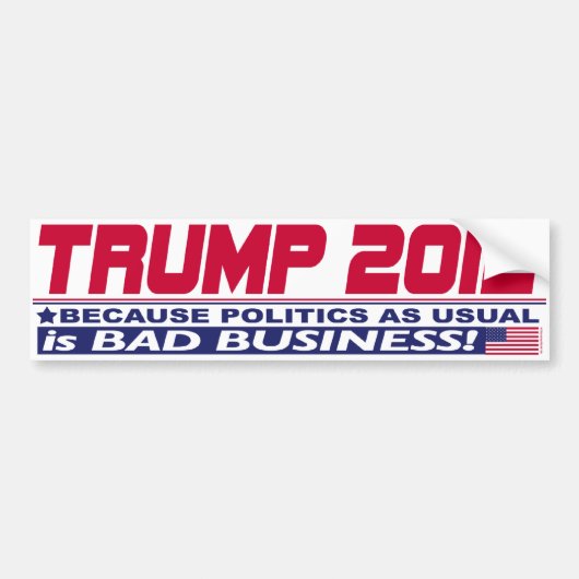 Trump for Real Change 2012 Bumpersticker (Voorkant)