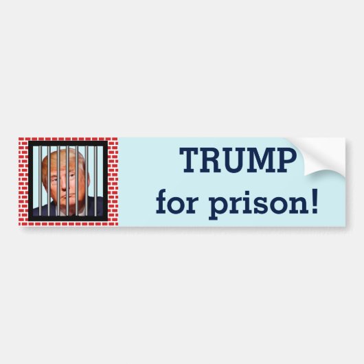"Trump for rison" Bumpersticker (Voorkant)