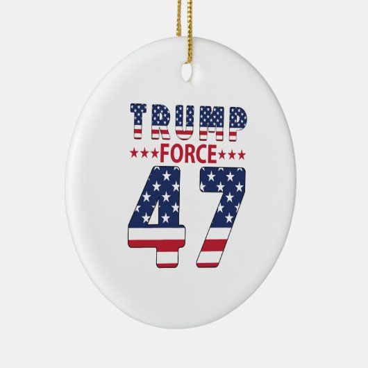 Trump Force 47 Keramisch Ornament (Rechts)