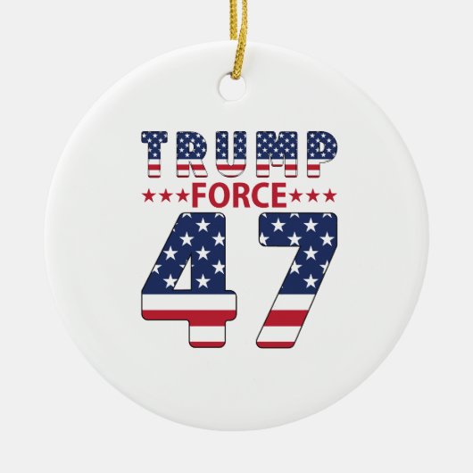 Trump Force 47 Keramisch Ornament (Voorkant)
