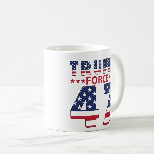 Trump Force 47 Koffiemok (Voorkant rechts)