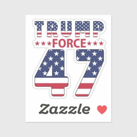 Trump Force 47 Sticker (Vel)